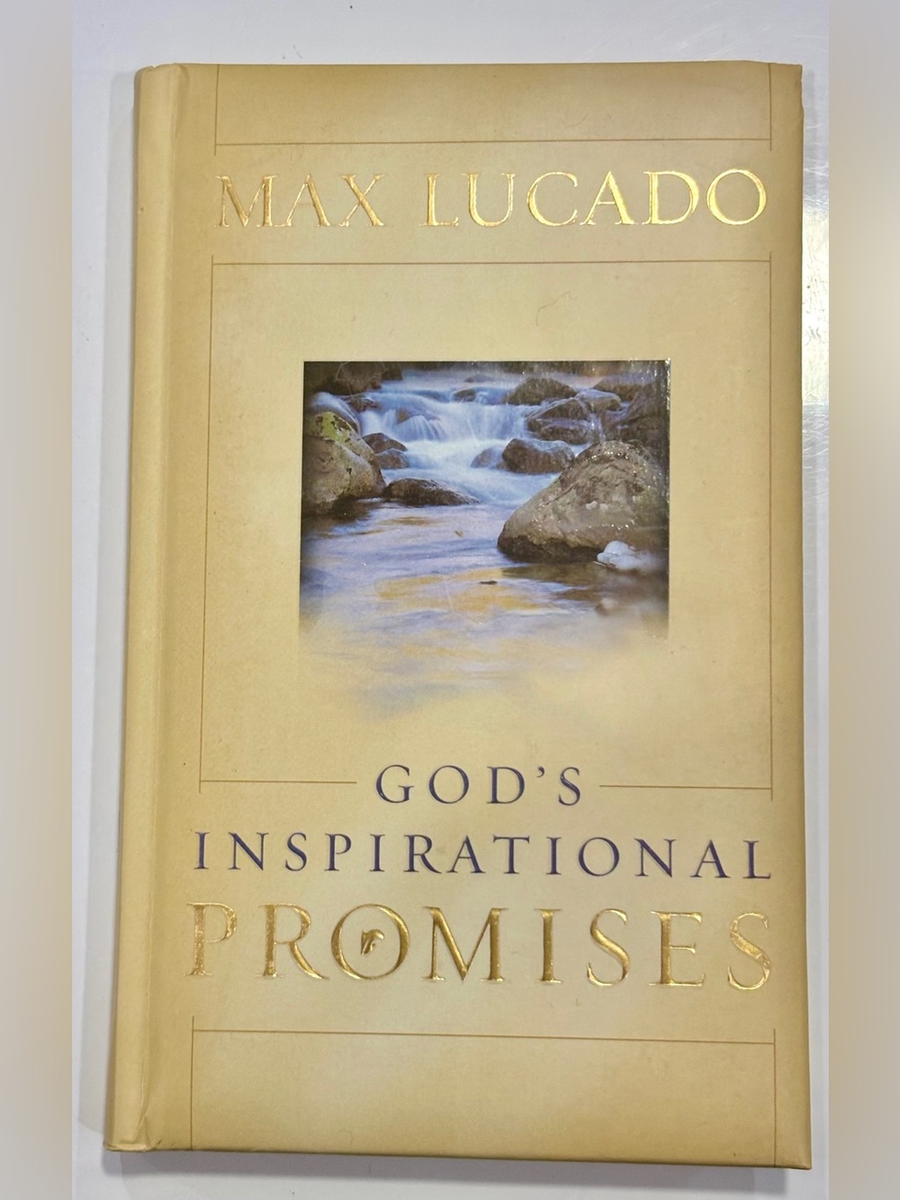 Max Lucado "God's Inspirational Promises" Hardcover Book - Cream & Gold